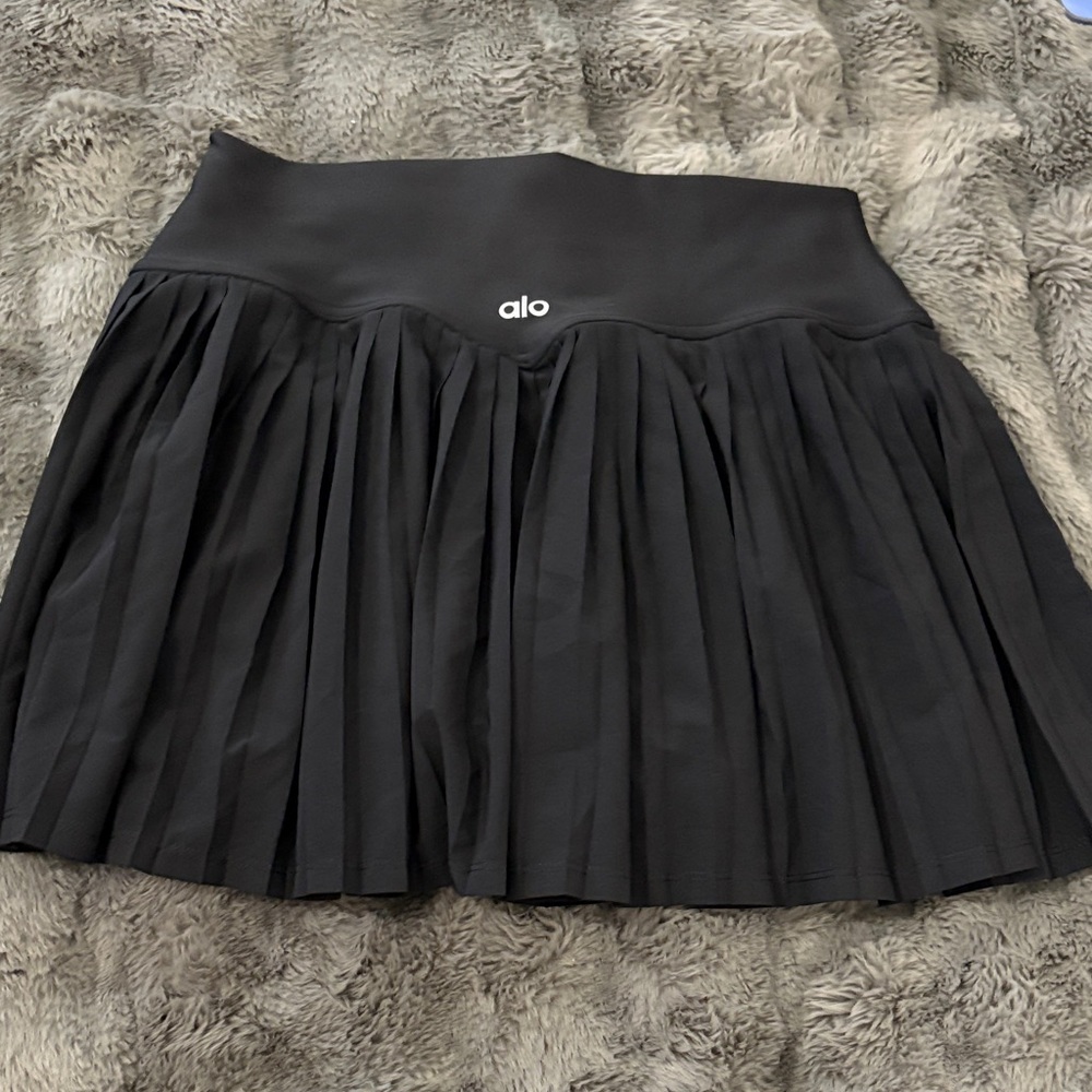 ALO Yoga Black Skater Skirt